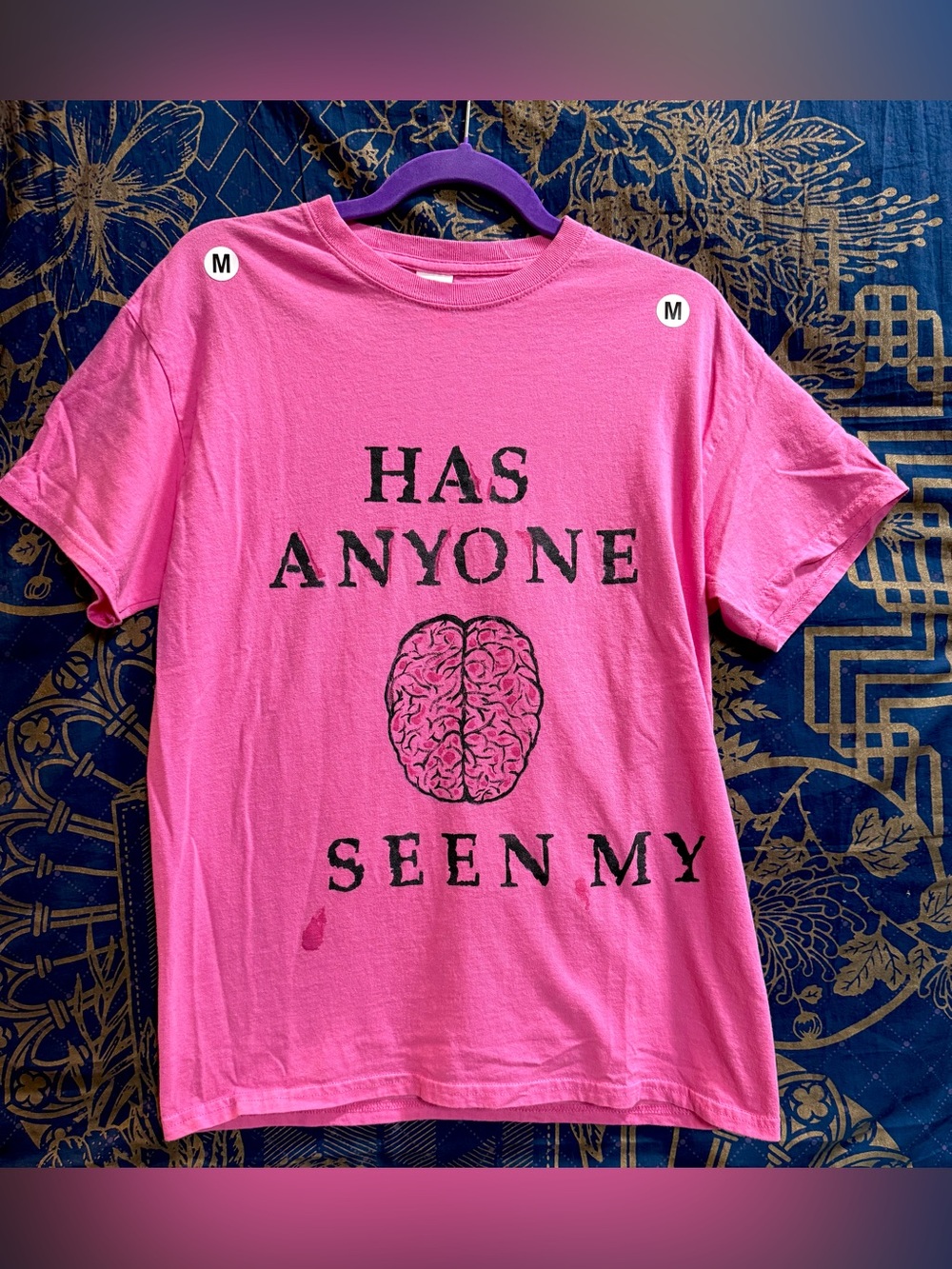Has Anyone Seen My Mind Brain T-shirt Size M